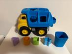 Green toys vuilniswagen met vormpjes en container, Ophalen, Zo goed als nieuw