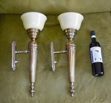 Set kolossale Art-Deco / Empire toortslampen - 54 cm hoog !! beschikbaar voor biedingen