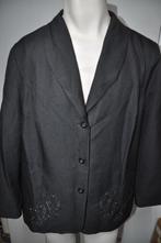 JKL52 Maria Bellesi Zwart jasje maat XXL, Ophalen of Verzenden, Zo goed als nieuw, Zwart, Jasje of Colbert