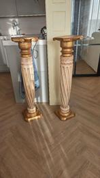 Twee mooie getorste houten zuilen 105 cm hoog, Huis en Inrichting, Woonaccessoires | Zuilen en Pilaren, Ophalen, Gebruikt