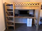 Hoogslaper incl bureau (zonder wit ladeblok), Huis en Inrichting, Slaapkamer | Bedden, 90 cm, Gebruikt, 210 cm, Eenpersoons