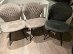 6 eetkamerstoelen, Huis en Inrichting, Stoelen, Ophalen of Verzenden, Zo goed als nieuw, Grijs, Drie