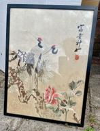 Aziatisch kunstwerk Kraanvogels op rijstpapier, Ophalen