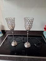 2 tafel lampen, Huis en Inrichting, Ophalen of Verzenden, Gebruikt, Metaal, Minder dan 50 cm