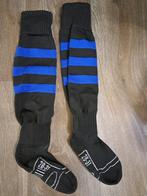 Voetbal voetbalsokken zwart blauw 28-31 weinig gebruikt, Jongen of Meisje, Ophalen of Verzenden, Zo goed als nieuw, Sokken