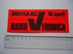 sticker Radio VERONICA 1973 vintage protest den haag retro, Verzenden