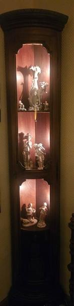 Antieke hoekkast met glazen deur, Ophalen of Verzenden