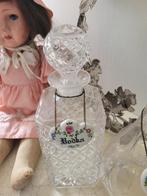 Kristallen wiskey karaf  porseleinen labels + glazen karaf, Antiek en Kunst, Ophalen of Verzenden