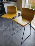 Twee gele barstoelen ikea, 2 krukken, Ophalen, Gebruikt