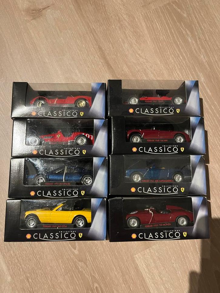 Shell Ferrari Classico serie 1:43 - 8 Stuks, Hobby en Vrije tijd, Modelauto's | 1:43, Nieuw, Auto, Overige merken, Ophalen of Verzenden