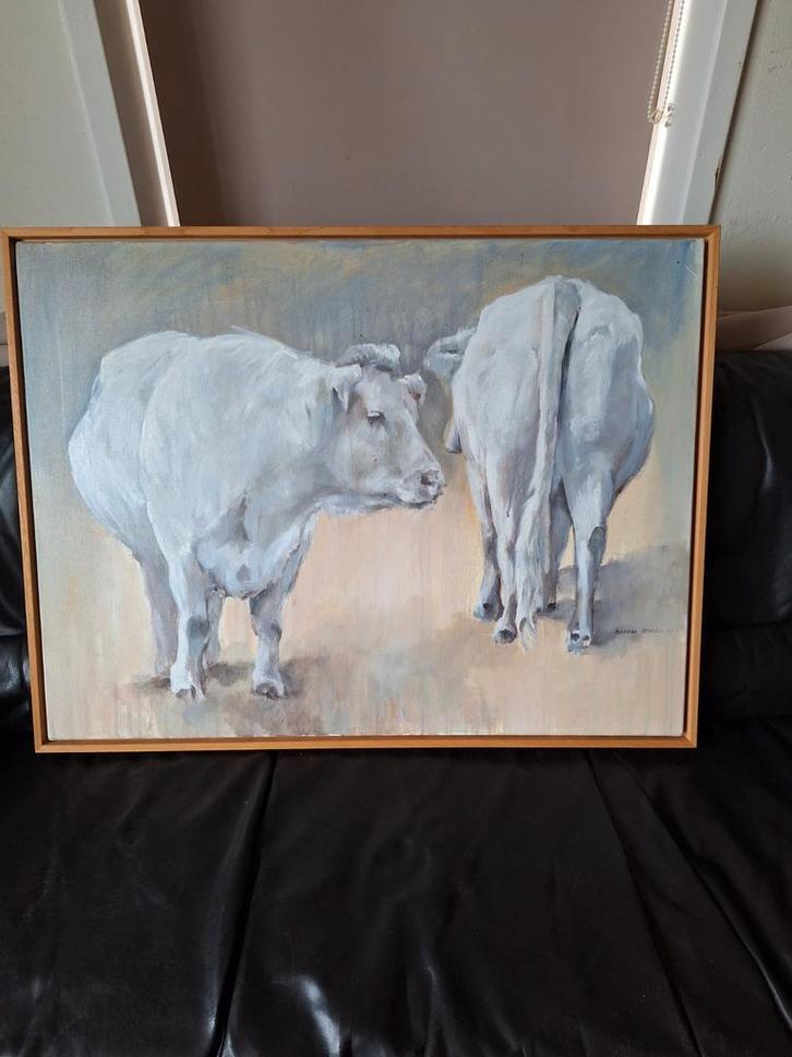 Schilderij Hanneke Vermeulen - Koeien, Antiek en Kunst, Kunst | Schilderijen | Klassiek, Ophalen