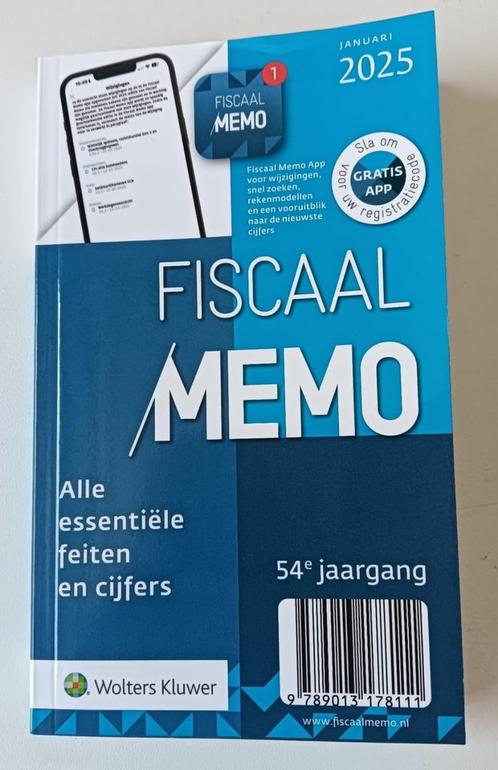 Fiscaal Memo 2025 - Nieuw!, Boeken, Economie, Management en Marketing, Nieuw, Economie en Marketing, Ophalen of Verzenden