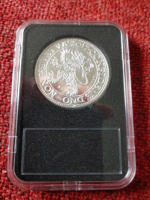 2017 Nederland 0.999 1 oz Silver Leeuwendaalder Restrike BU, Postzegels en Munten, Munten | Nederland, Losse munt, Euro's, Koningin Beatrix
