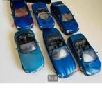 5 blauwe schaal 1:24 verschillende auto’s