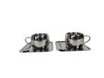 Tramontina -  2 x espresso set - dubbelwandige kop, Overige materialen, Onbekend, Tramontina, Ophalen of Verzenden