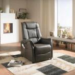 Luxe TV-fauteuil Relaxfunctie & sta-op-hulp & verwarming, Huis en Inrichting, Fauteuils, Ophalen, Nieuw, 50 tot 75 cm, Leer