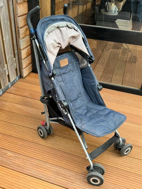 Maclaren Buggy Quest - Denim Indigo, Kinderen en Baby's, Buggy's, Zo goed als nieuw, Maclaren, Regenhoes, Verstelbare rugleuning