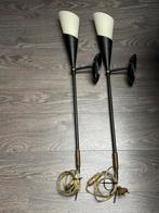 2x Moderne Fakkel Wandlamp met LED, Huis en Inrichting, Lampen | Wandlampen, Ophalen of Verzenden, Zo goed als nieuw, Metaal