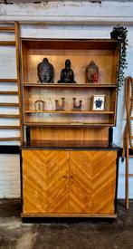 Vintage Vitrinekast  | Servieskast | Buffetkast | Boekenkast, Huis en Inrichting, 2033NJ, 100 tot 150 cm, Glas, Vintage