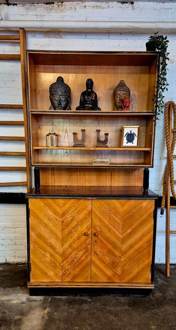 Vintage Vitrinekast  | Servieskast | Buffetkast | Boekenkast beschikbaar voor biedingen
