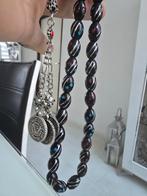 ✨  Zwarte Gebedsketting met Zilveren Details   ✨, Zwart, Ophalen of Verzenden, Zo goed als nieuw, Overige materialen