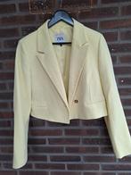 Zara Gele Cropped Blazer - Maat L, Zara, Geel, Maat 42/44 (L), Ophalen of Verzenden