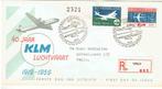 Nederland 1959 40 jaar Luchtvaart KLM vliegtuigen Aant.VENLO, Postzegels en Munten, Ophalen of Verzenden, Envelop
