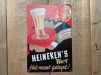Reclamebord Heineken 20x30, Verzamelen, Merken en Reclamevoorwerpen, Ophalen of Verzenden, Zo goed als nieuw, Reclamebord