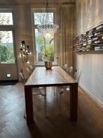 Eikenhouten eettafel, Huis en Inrichting, Tafels | Eettafels, Ophalen, 200 cm of meer, 50 tot 100 cm, Zo goed als nieuw