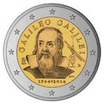 2 euro Italië “450e geboortedag Galileo Galilei’’ UNC 2014, Verzenden, Italië, 2 euro, Losse munt
