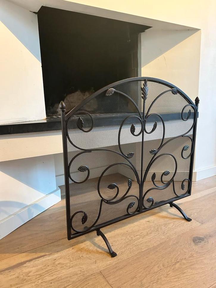 Haardscherm, Huis en Inrichting, Kachels, Gebruikt, Vrijstaand, Overige soorten, Hout, Ophalen of Verzenden