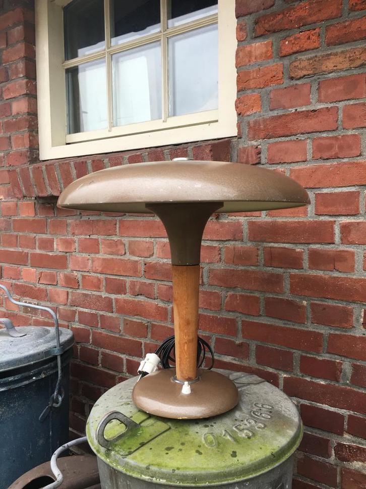 Vintage Design Tafellamp, Huis en Inrichting, Lampen | Tafellampen, Gebruikt, Hout, Ophalen of Verzenden