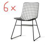 6x HK Living wire stoelen zwart design, Huis en Inrichting, Stoelen, Ophalen, Zwart, Zo goed als nieuw, Metaal