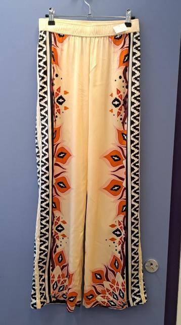 MarcCain creme casual broek aztekenprint + oranje S nr 45761 beschikbaar voor biedingen