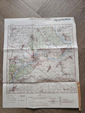 Oostfront Kaart WW2 regio Charkiv beschikbaar voor biedingen