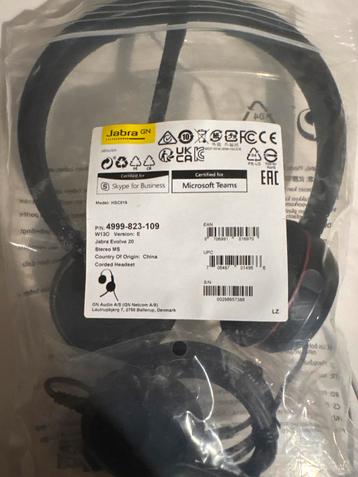 Jabra Evolve 20 MS Headset - Nieuw in verpakking! beschikbaar voor biedingen