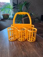 Vintage gele flessenhouder, Ophalen of Verzenden, Zo goed als nieuw