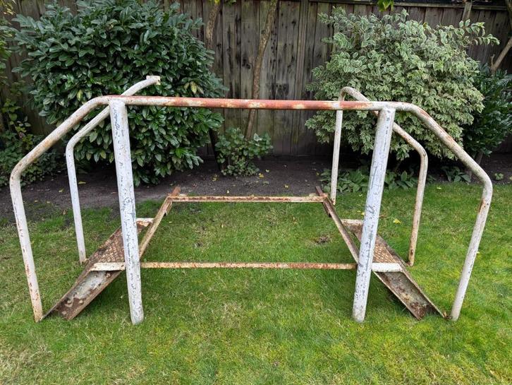 Zwaar Stalen Dubbele VERHOOGDE OPSTAP, Tuin en Terras, Tuinhekken en Hekwerk, Overige typen, IJzer, Ophalen