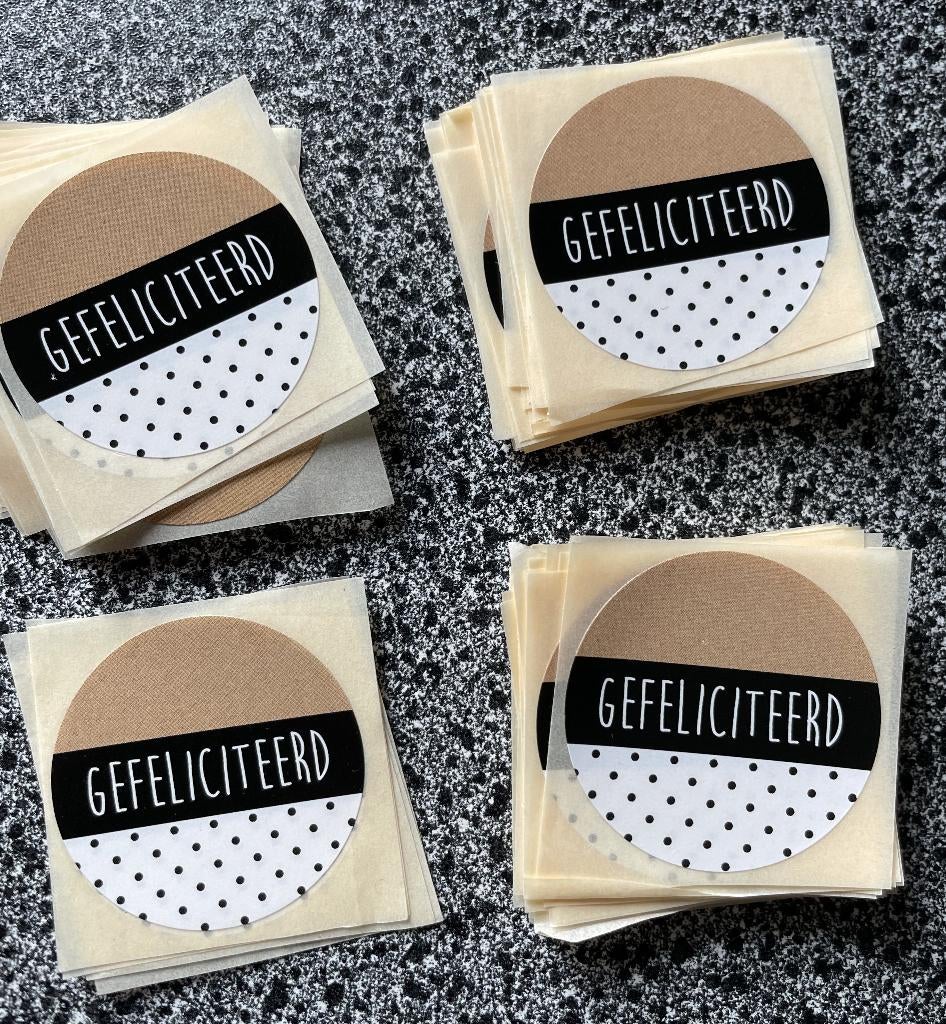 STICKER: Gefeliciteerd, Hobby en Vrije tijd, Ophalen of Verzenden, Nieuw, Sticker