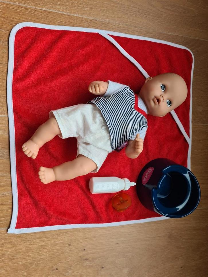 Götz Aquini Jongens Plaspop, Kinderen en Baby's, Speelgoed | Poppen, Gebruikt, Babypop, Ophalen of Verzenden