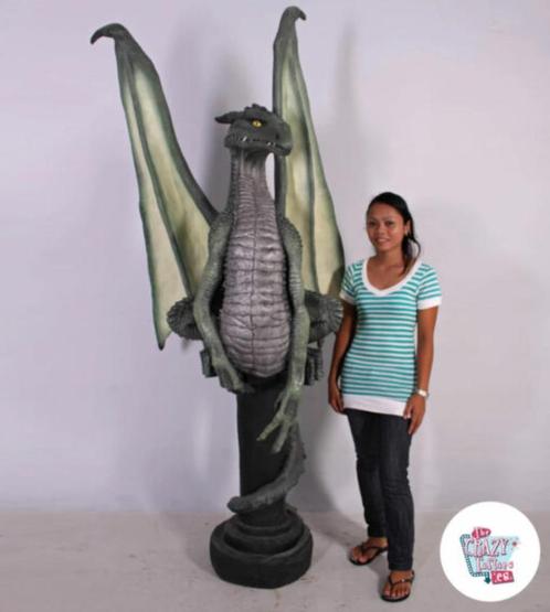 Dragon 7ft. – Draak Hoogte 213 cm - drakenbeeld, Verzamelen, Dierenverzamelingen, Nieuw, Ophalen