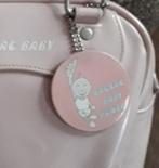 Vintage Bacsac rose dames handtasje met hanger. Bieden, Ophalen of Verzenden, Zo goed als nieuw, Roze, Handtas