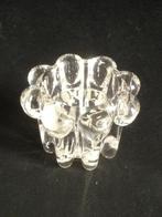 1 Glazen kandelaars dik glas, Overige materialen, Gebruikt, Overige kleuren, N.v.t.