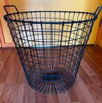 Stoere zwarte draadstalen mand, industrieel, Huis en Inrichting, Ophalen, Overige materialen, Mand, Rond
