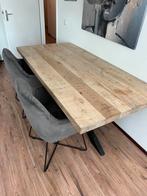 Houten eettafel, Ophalen, 50 tot 100 cm, Zo goed als nieuw, Vijf personen of meer