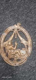 Antieke Friese staartklok loden schuifstuk, Antiek en Kunst, Antiek | Klokken, Ophalen of Verzenden