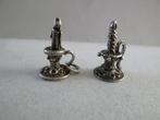 Oude bedel zilver Kandelaar met kaars Kerst Herfst, Verzenden, Zilver, Hanger