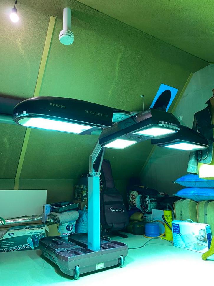 Philips HB 871 solarium / zonnehemel zijbruining, inklapbaar, Witgoed en Apparatuur, Zonnebanken en Gezichtsbruiners, Zo goed als nieuw