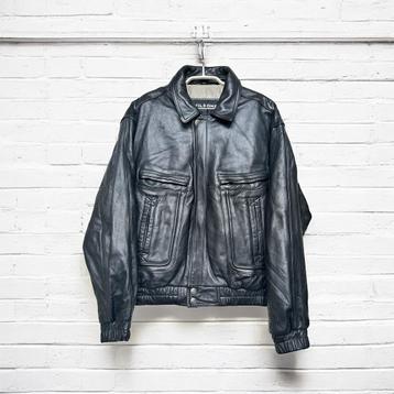 Vintage Jas Maat S Zwart Moto Style Leer Wilsons Unisex beschikbaar voor biedingen