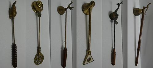 6x oude kaarsendovers [1675], Antiek en Kunst, Antiek | Kandelaars, Koper of Brons, Ophalen